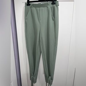 Stretchy Light Green Ankle Pants